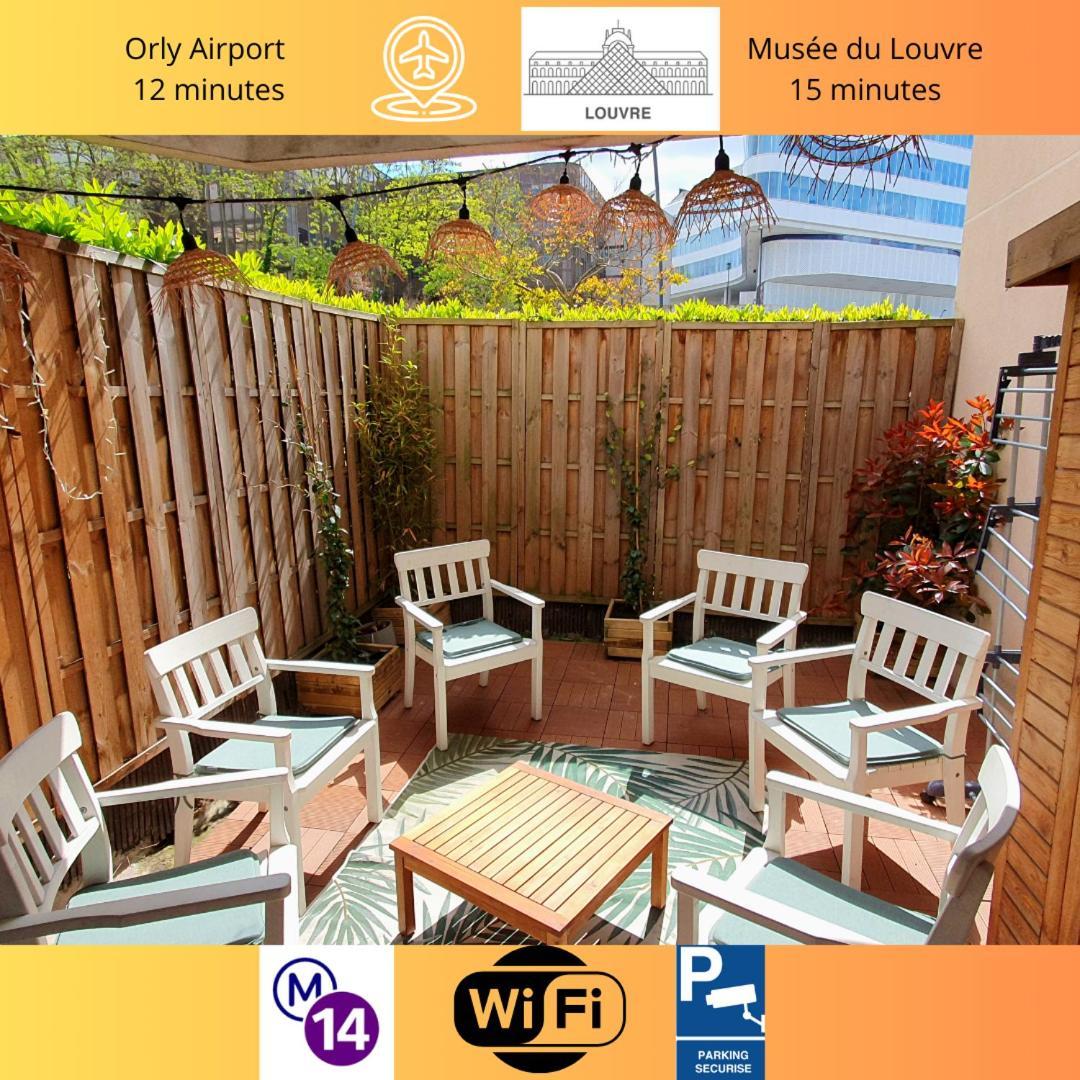 Cosy'N Paris - Parking Secure - Metro 14 - Wifi - Terrace - Premium Bedding Lejlighed Gentilly Eksteriør billede